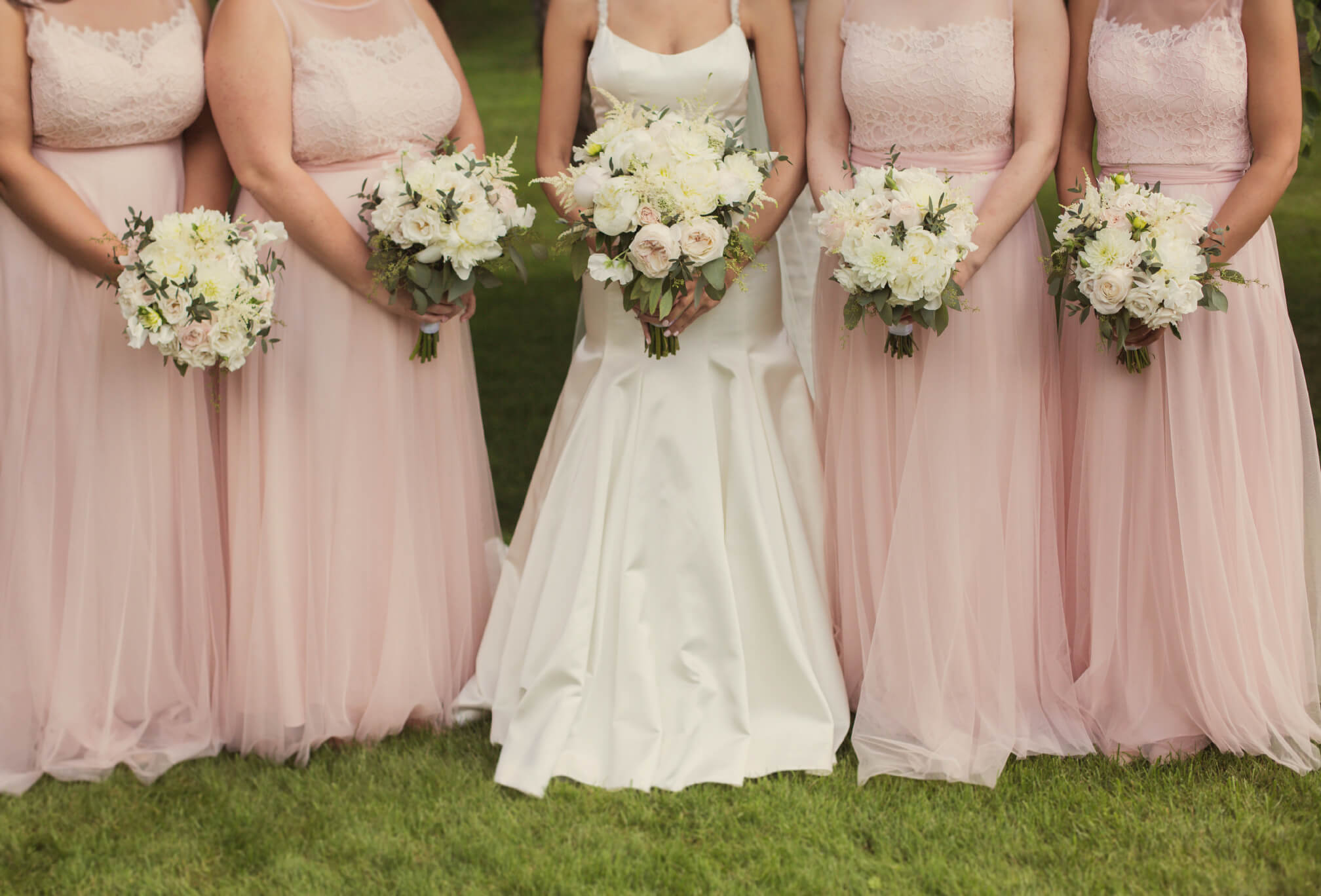 pink bridesmaids style
