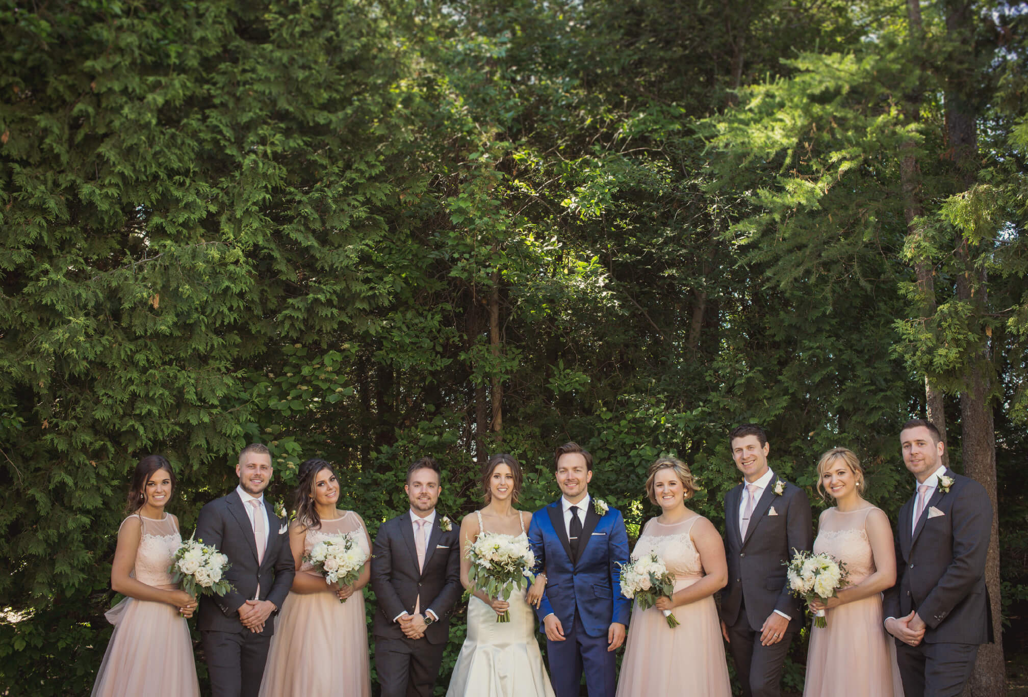 bridal party pink and blue ontario