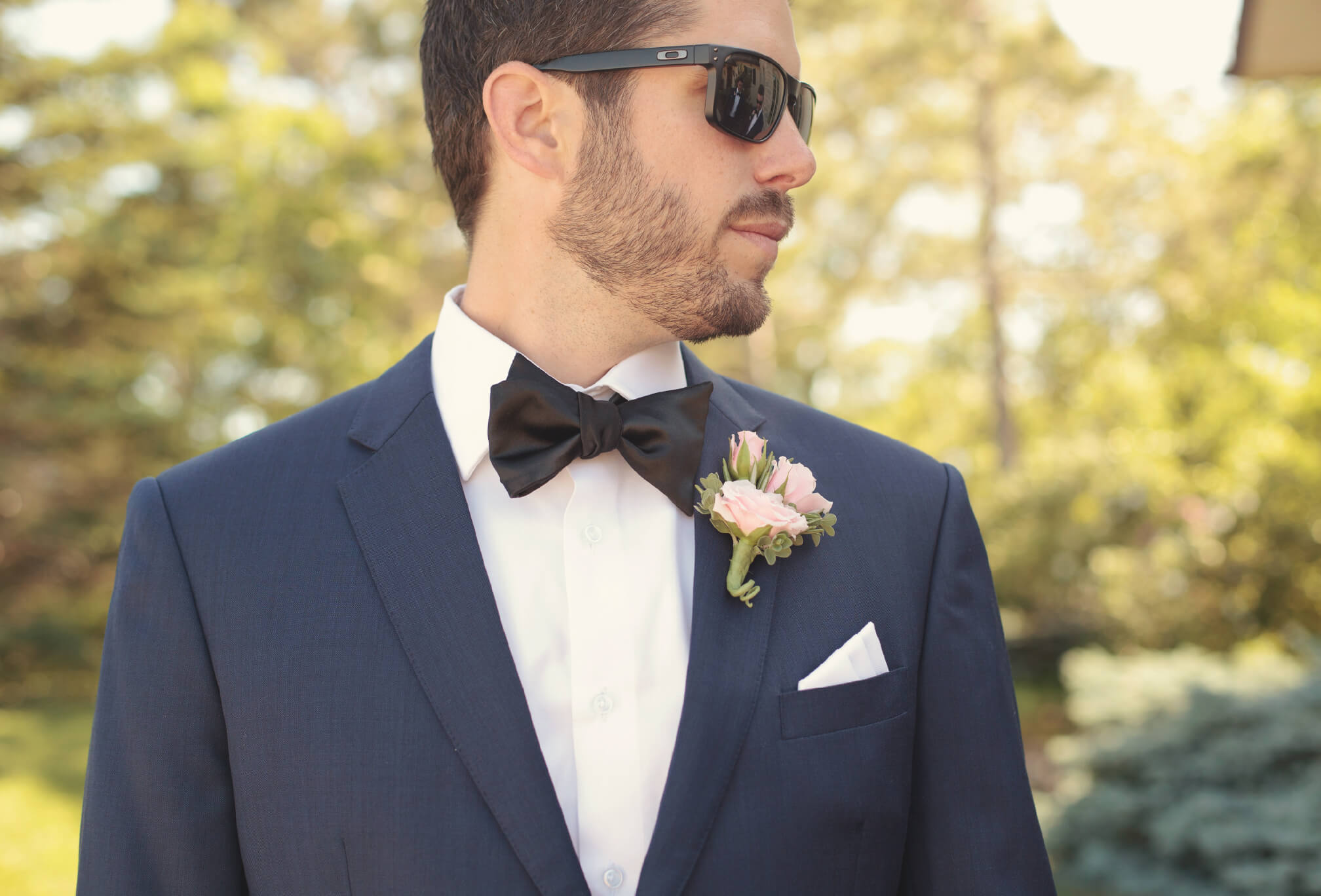 blue suit groom style ontario