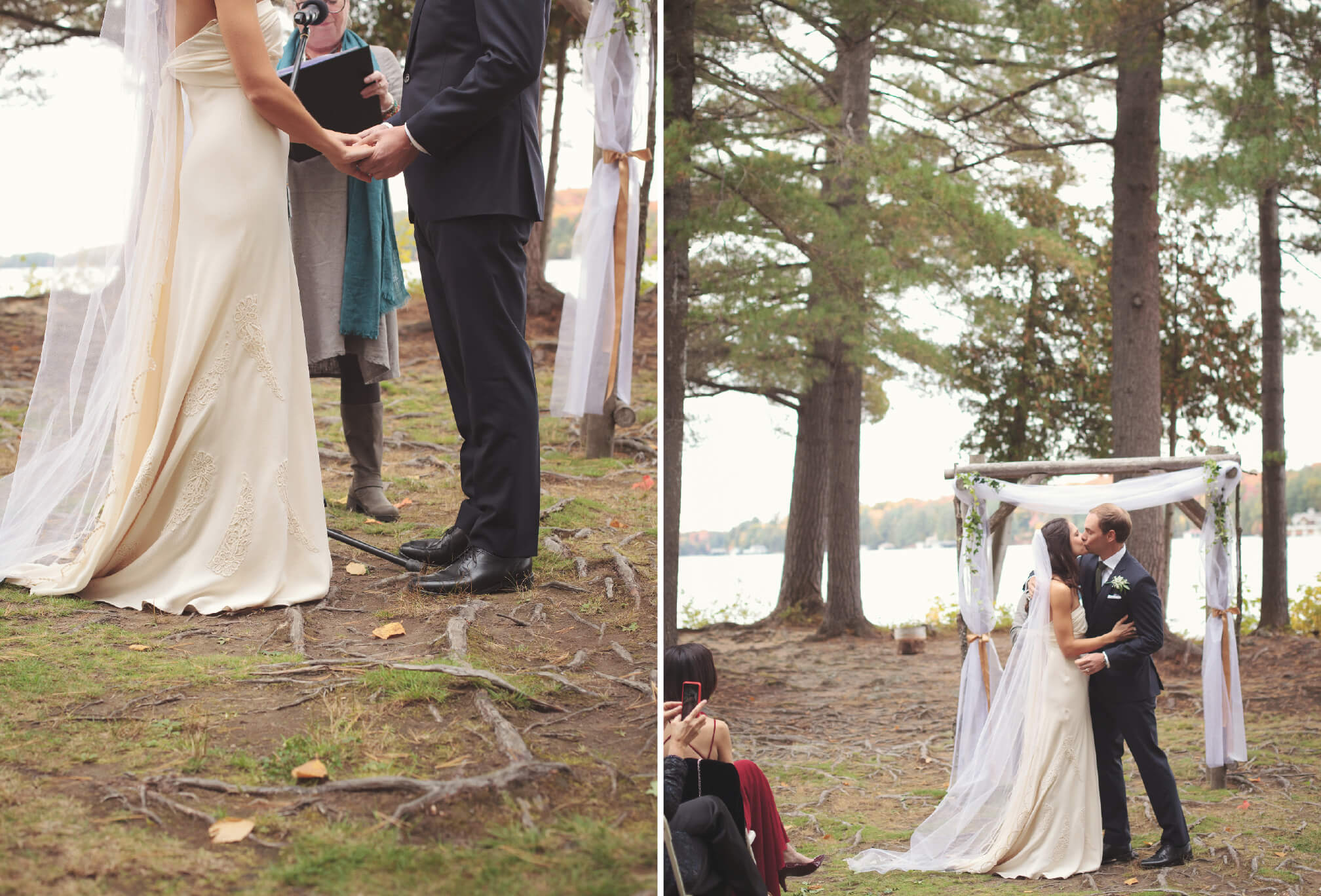 bride and groom outdoor ceremony