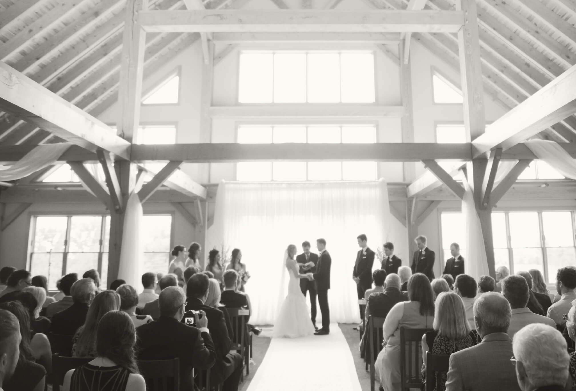 craigleith ski club ceremony bride and groom