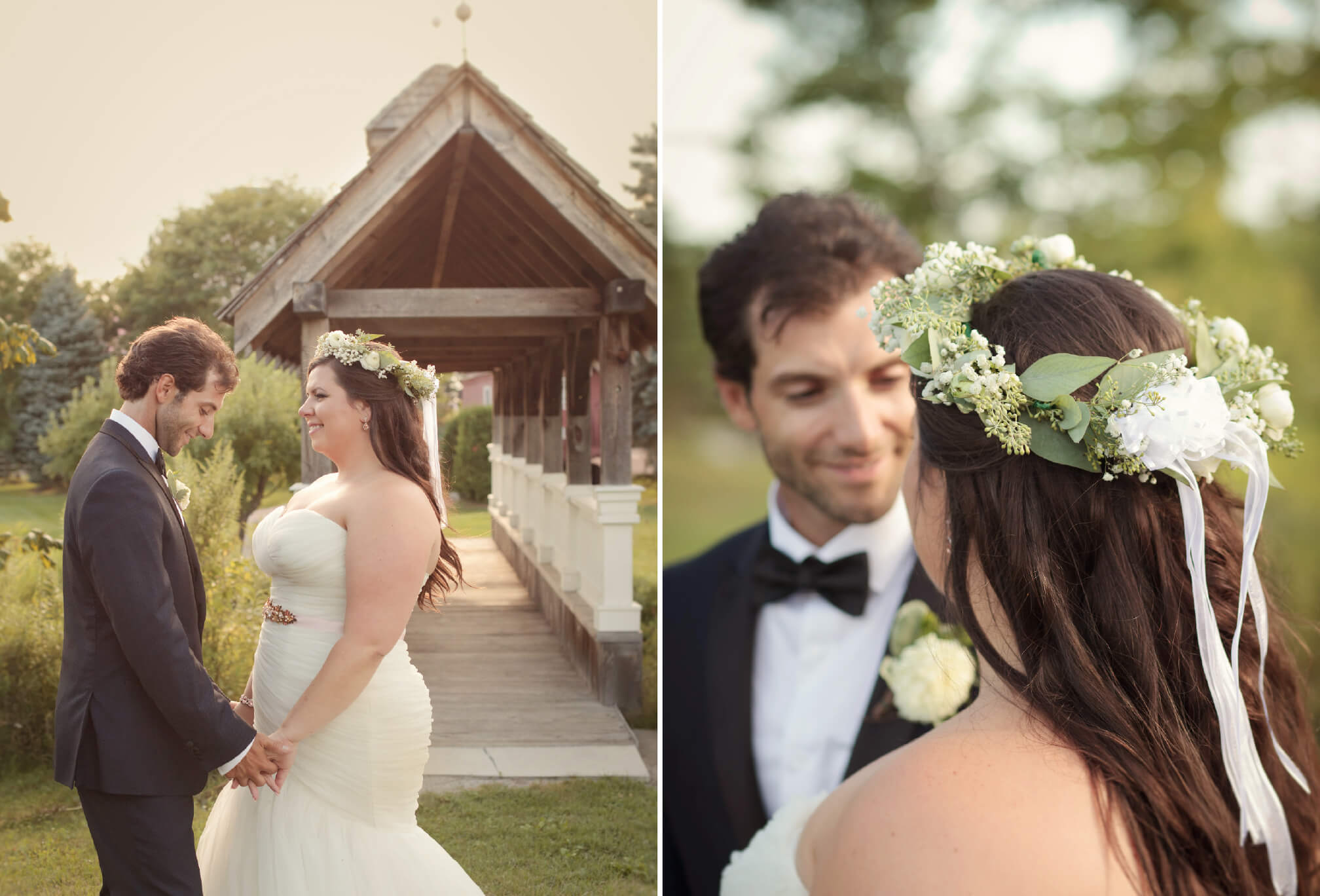 bride and groom floral crown ideas