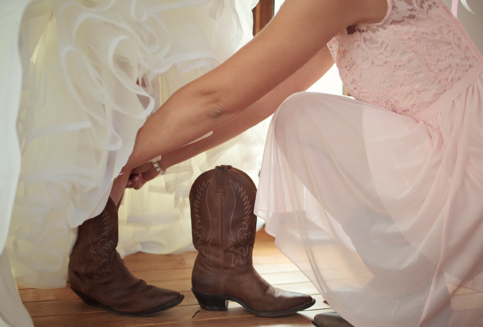 country western wedding details