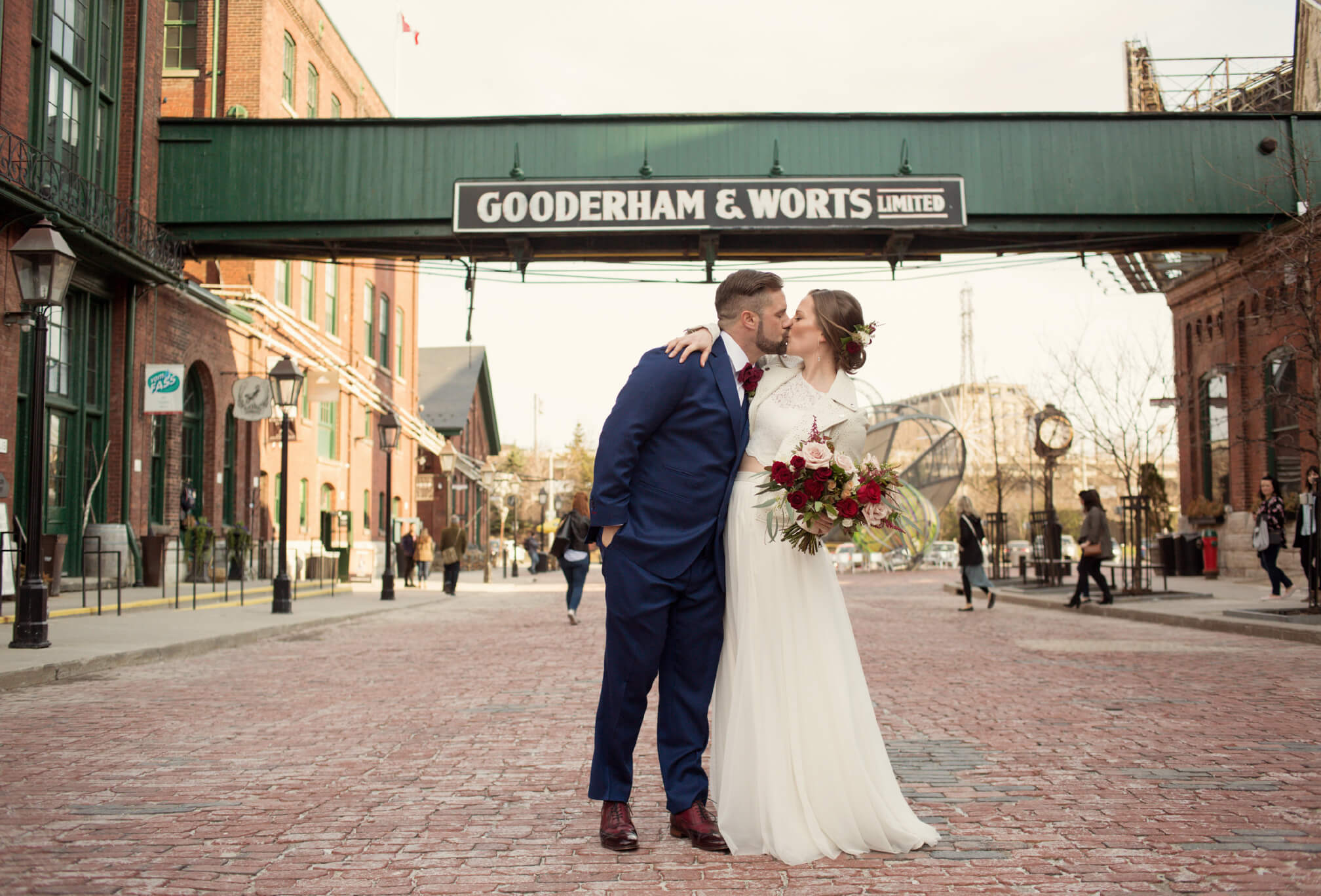 bride and groom gooderham and worts distillery