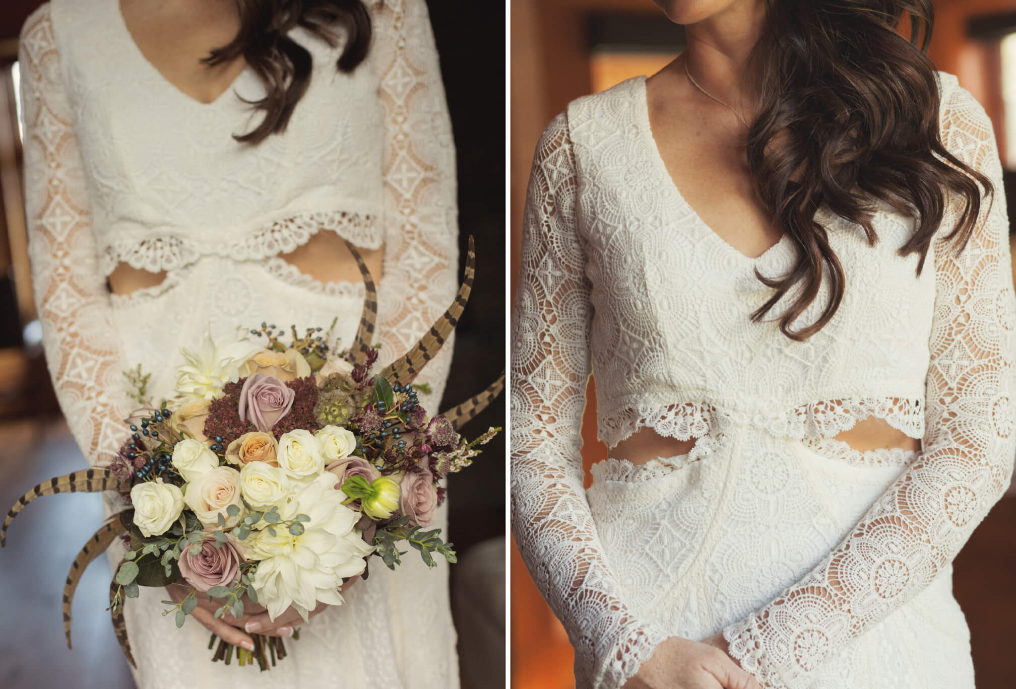 bride lace dress boho