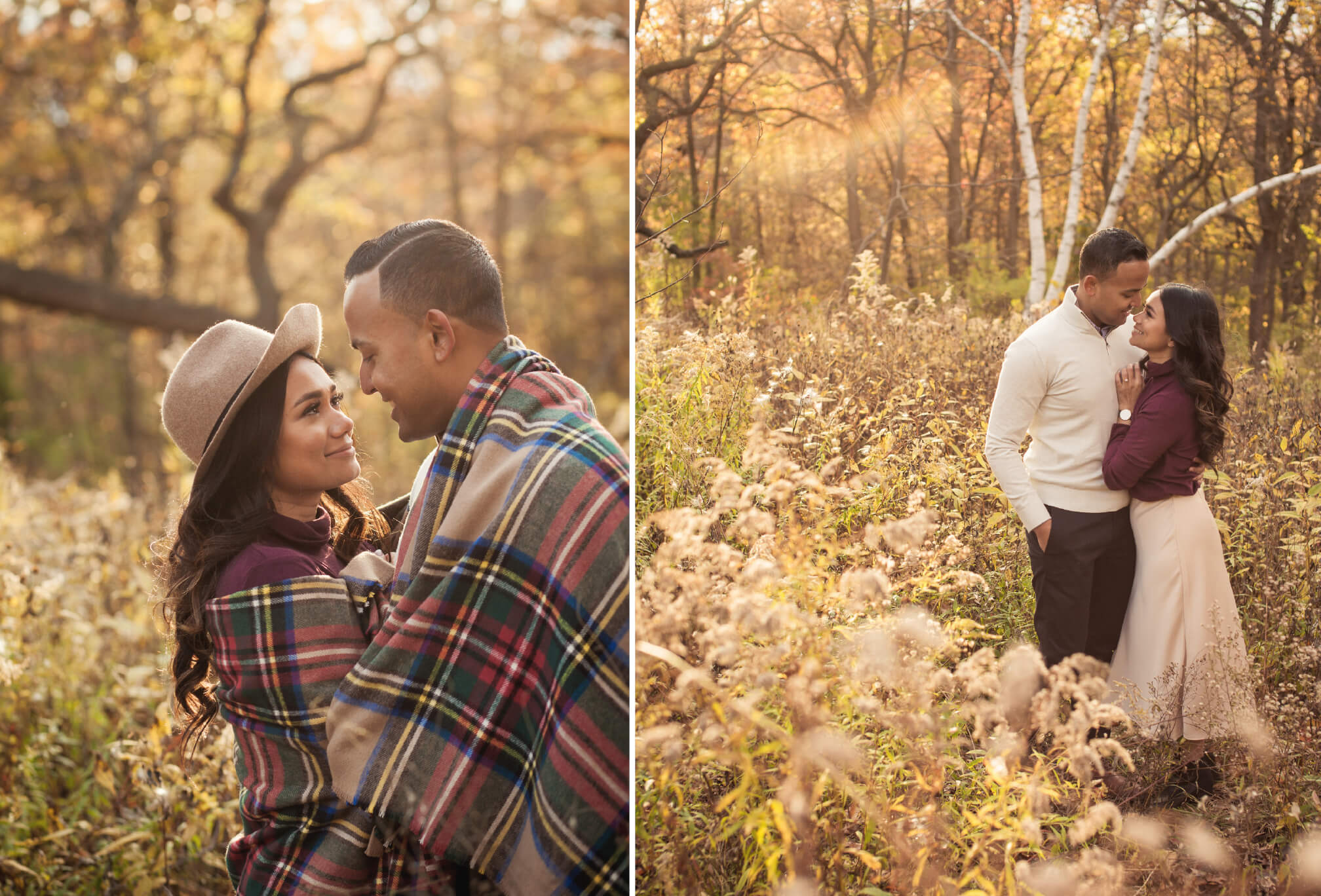 sunset engagement in high park